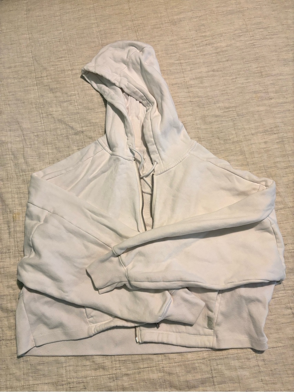 Gilly Hicks White Men's Zip-Up Hoodie Sweater